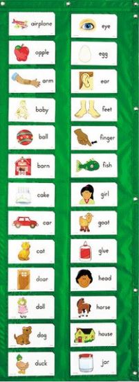 FLASH CARD POCKET CHART