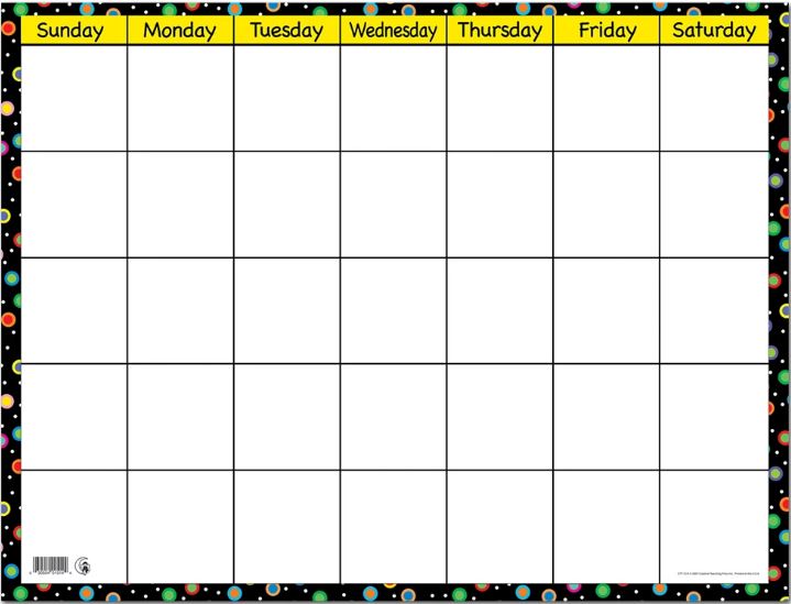 PATTERNS CALENDAR CHART