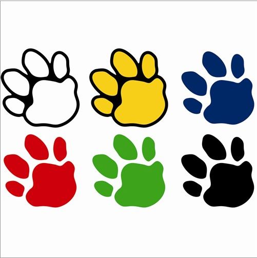 PAW PRINTS CUT-OUTS