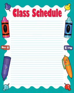 CLASS SCHEDULE CHART