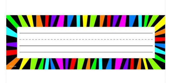 RAINBOW STRIPES NAME PLATES