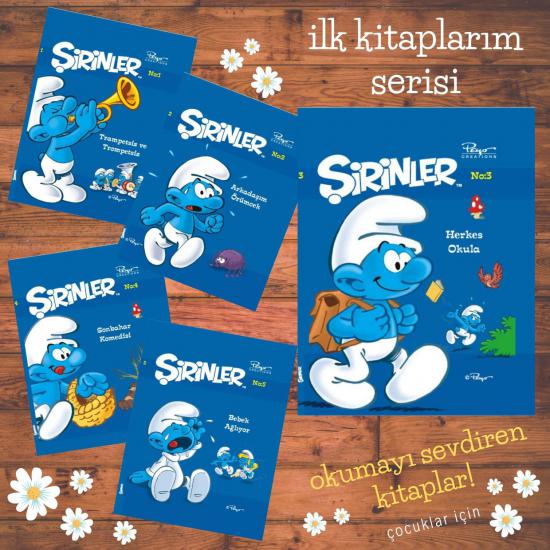 Şirinler İlk Kitaplarım Seti 5 Kitap-El Yazılıdır